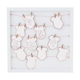Babyshower - gastenboek rompertjes