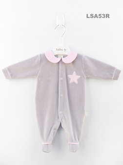 Baby Gi - Velours - Roze ster